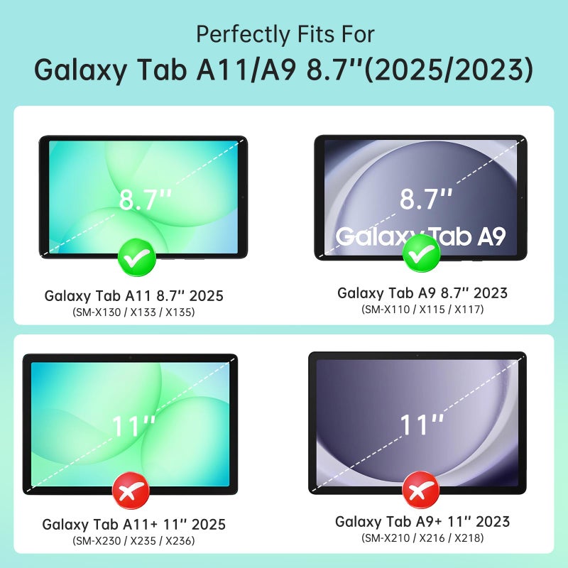 CoBak Case for Samsung Galaxy Tab A11 8.7 Inch 2025, Galaxy Tab A9 8.7 Inch 2023 - Slim Stand Hard Back Shell Protective Smart Cover for Samsung Galaxy Tab A11/A9 Tablet - Image 2