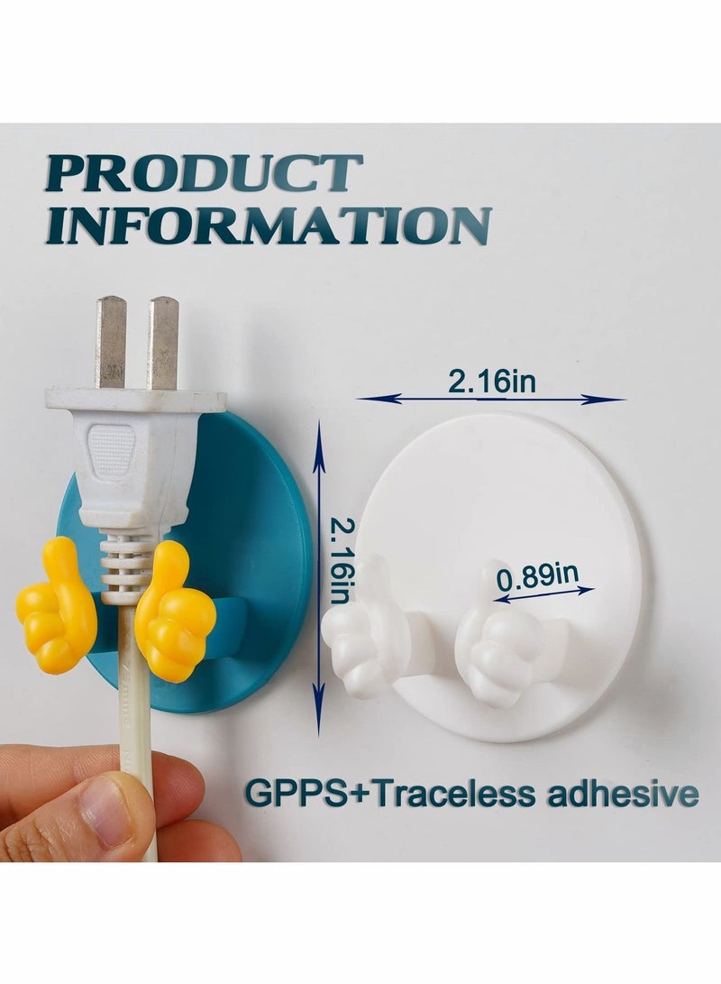 Self Adhesive Hooks Heavy Duty Thumb Wall Hook for Hanging Towel,Key,Clothes, Plug Round in Kitchen Bathroom Dorm Room Storage Organization 12 Pcs - Image 3