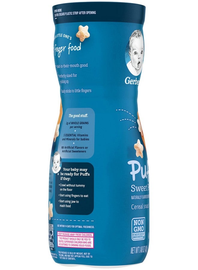 جربر وجبة خفيفة من الحبوب من Gerber Graduates Puffs، بنكهة البطاطا الحلوة، 1.48 أونصة  - Image 4