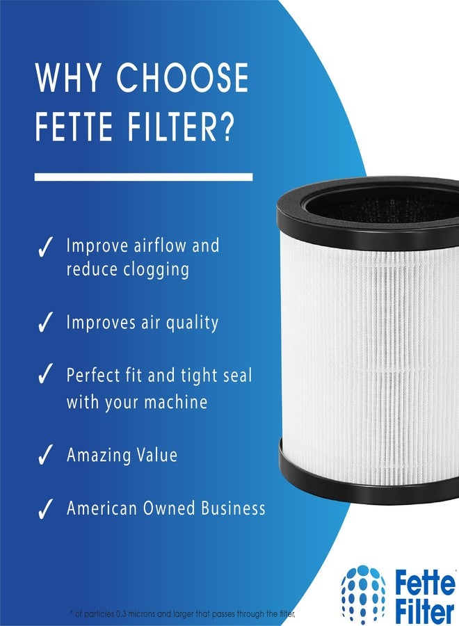 Fette Filter HAPF360 Type J Premium Filter Replacement Compatible with Holmes HAPF360 True HEPA 360 Purifier HAP360W and Bionaire True HEPA 360° UV Includes 2 True Hepa H13 filter replacements. - Image 3