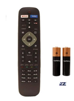 Replacement Remote Control for Philips TV 32PFL3506/F7, 40PFL3706/F7, 40PFL3505D/F7, 42PFL3603D/27 with Battery