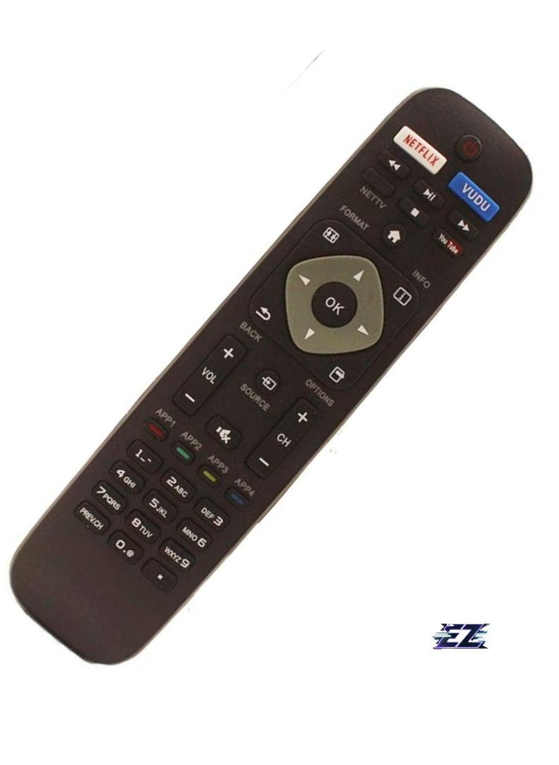 ELTRAZONE - Replacement Remote Control for Philips TV 32PFL3506/F7, 40PFL3706/F7, 40PFL3505D/F7, 42PFL3603D/27 with Battery - Image 1