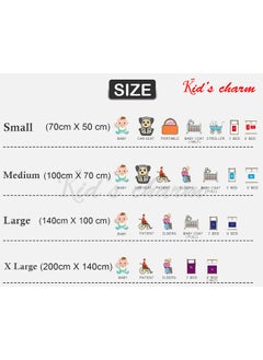 Kid's Charm Kids Charm Instant Dry Water Proof and Reusable MatBed ProtectorAbsorbent Dry Sheets 100cm X 70cm Medium Violet  - Image 5