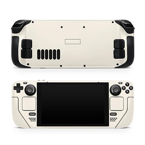 TACKY DESIGN Solid Color Skin Compatible with Steam Deck Skin, Premium 3M Vinyl Decal, Full Wrap Cover, Cream - Image 1