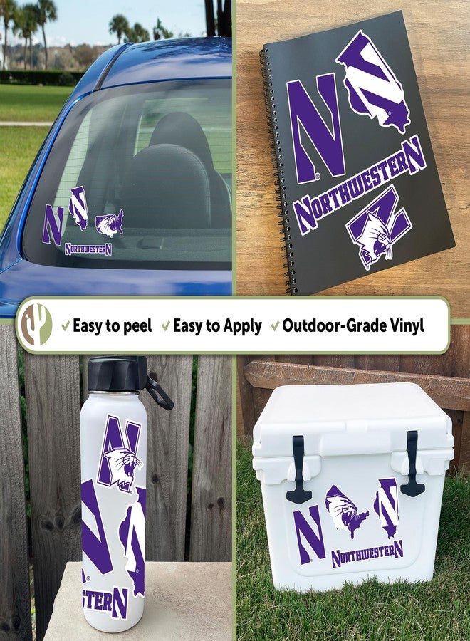 Desert Cactus Northwestern University Wildcats Sticker Vinyl Decals Laptop Water Bottle Car T2 (Type 2-2) - Image 2