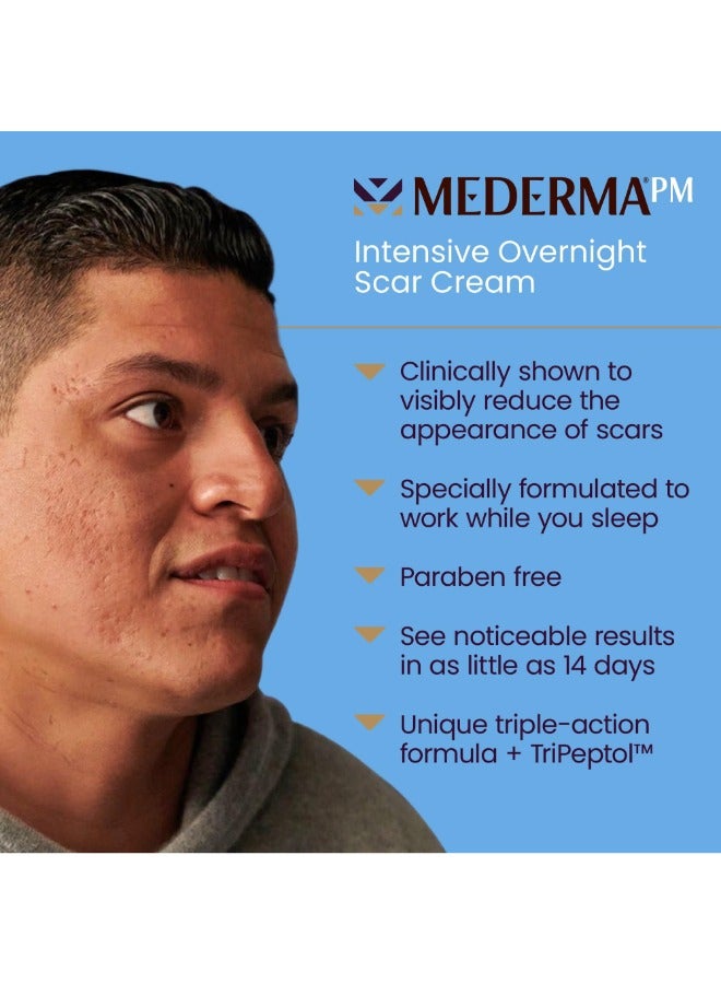 Mederma PM Intensive Overnight Scar Cream Advanced Scar Treatment that Works with Skin's Nighttime Regenerative Activity 1.0 oz 28g, White, 1 Ounce (Pack of 1) - Image 4