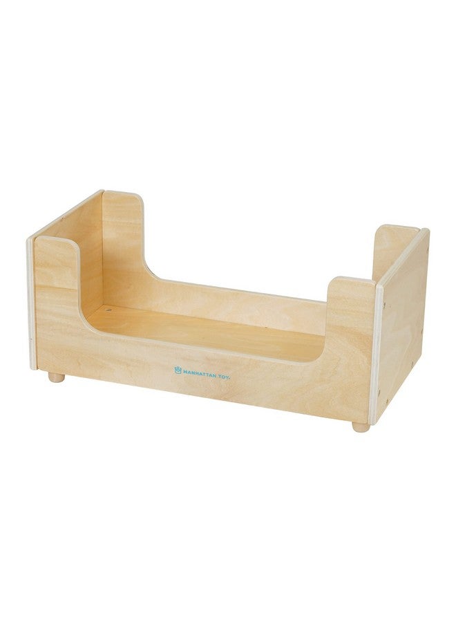 Manhattan Toy Manhattan Toy Sleep Tight Wooden Play Sleigh Bed with Pillow and Blanket for Dolls and Stuffed Animals - Image 2