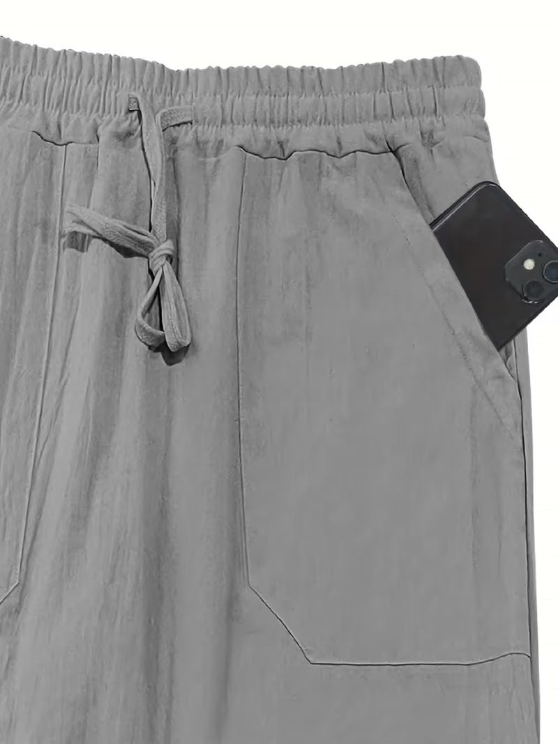 Lymio Trouser for Men || Men High Rise Regular Fit Causal Trouser Pant (Casual-Pant-03-Grey-L) - Image 5