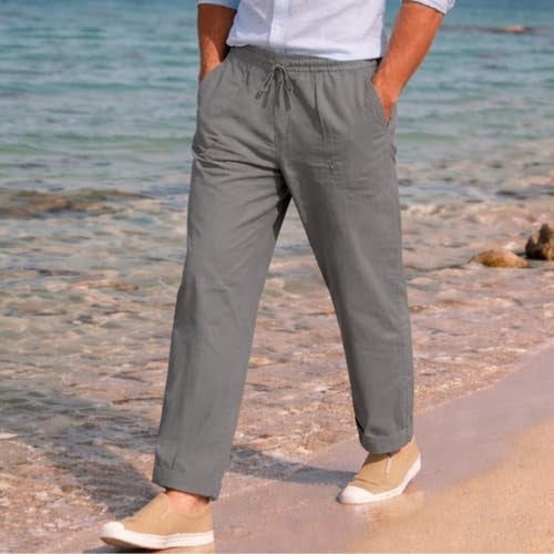 Lymio Trouser for Men || Men High Rise Regular Fit Causal Trouser Pant (Casual-Pant-03-Grey-L) - Image 3