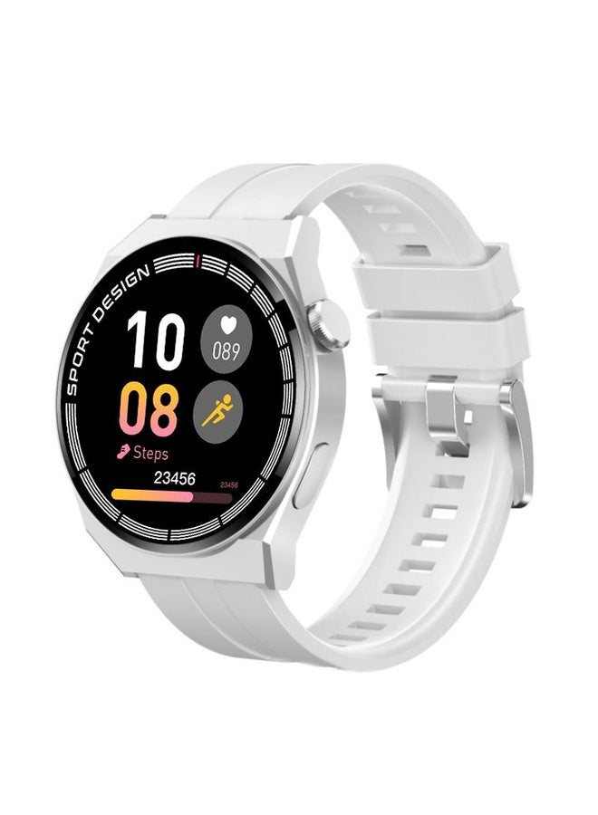 HuHa GT3Pro 1.28-Inch Health Monitoring Bluetooth Call Smart Watch With NFC, Color: Silver Silicone - Image 1