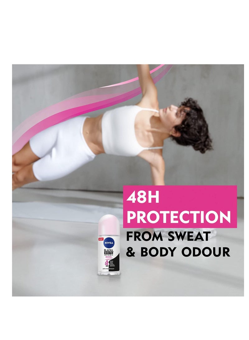نيفيا عبوتين مزيل العرق النسائي بلاك آند وايت للحماية الخفية من التعرق 50 مل - Image 2