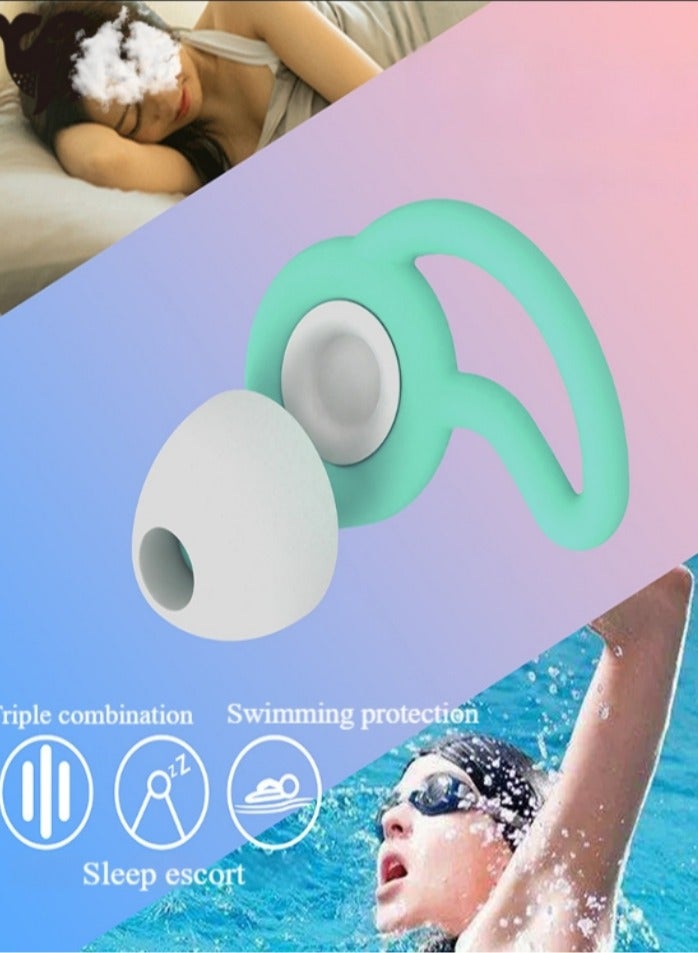 BESTPEAK Swimming earplugs, noise cancelling earplugs, ultra comfortable reusable, noise cancelling earplugs for sleeping, deep focus swimming, travel noise sensitive flexible hearing protection, noise cancelling soft earplugs for sleeping, reusable waterproof silicone earplugs, hearing protection earplugs, soundproofing snoring, swimming, motorcycle  - Image 4