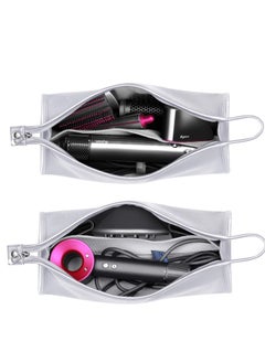 SYOSI Travel Organizer for Dyson Airwrap Curling Iron Styler Compatible Portable Travel Organizer for Airwrap Hair Dryer Styler and Accessories (Silver)  - Image 2
