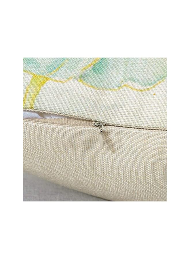 The Bros Waterproof Decorative Throw Pillow Covers Set, 4 Pcs 18x18 Cm, Perfect for Outdoor Patio, Garden, and Living Room Sofa Decor with Watercolor Patterns - Image 4