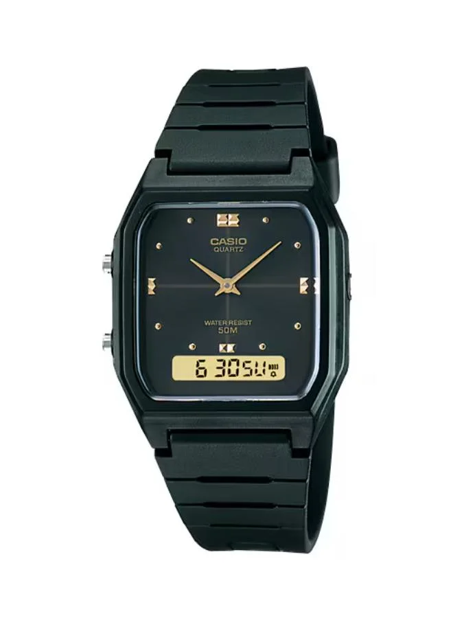 كاسيو Unisex Resin Analog-Digital Watch AW-48HE-1AVDF - 31.1 mm