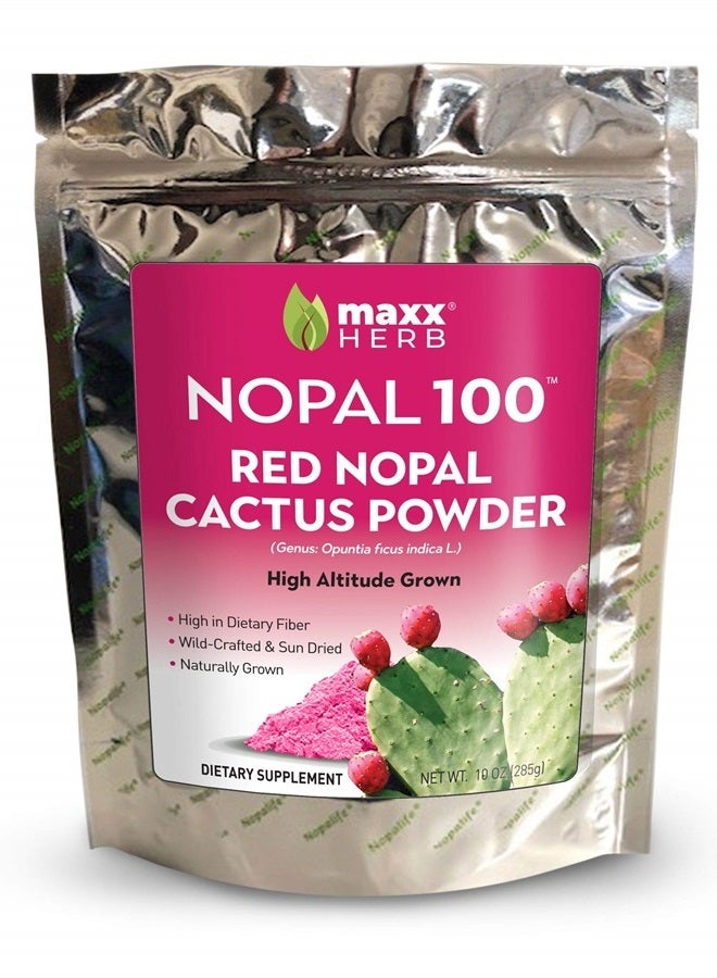 Maxx Herb Red Nopal Cactus Powder, Prickly Pear Powder - for Digestion & Immune Support, High in Dietary Fiber, Vegan, Non-GMO & Gluten Free - 3 Bags, 10 Oz Each (84 Servings) - Save 15% - Image 4