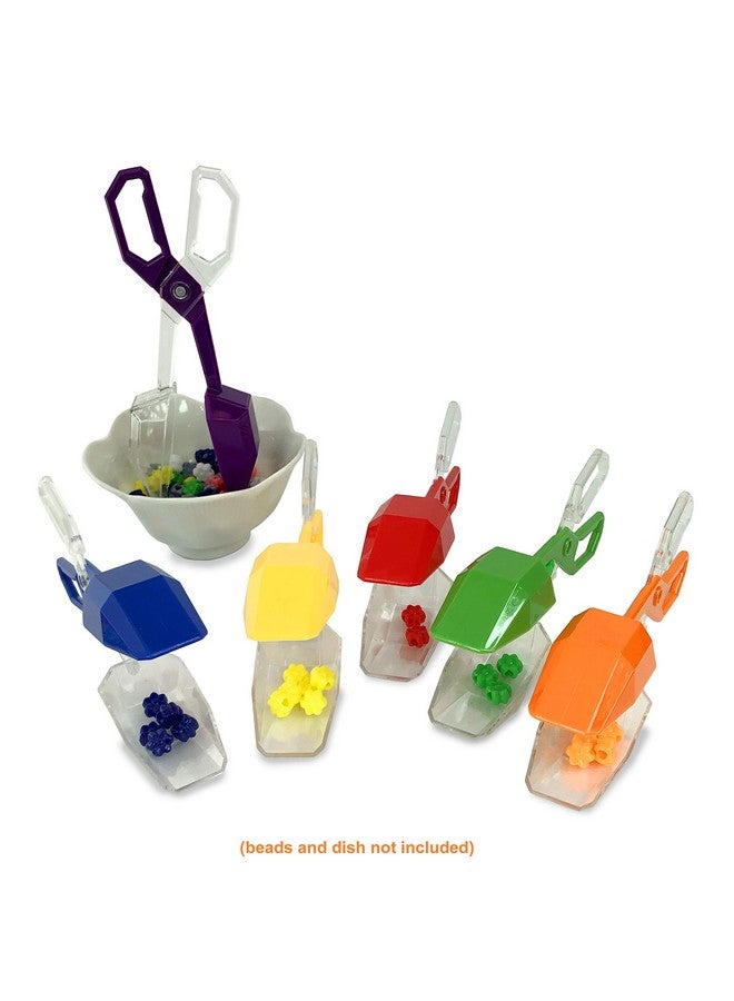 سكولزي مجموعة ملقط قوس قزح جامبو مكونة من 6 قطع من الألعاب والألعاب، المهارات الحركية الدقيقة، مغارف يدوية، أدوات تعليمية لفرز ألوان قوس قزح، تنمية المهارات للأطفال والرضع - Image 3