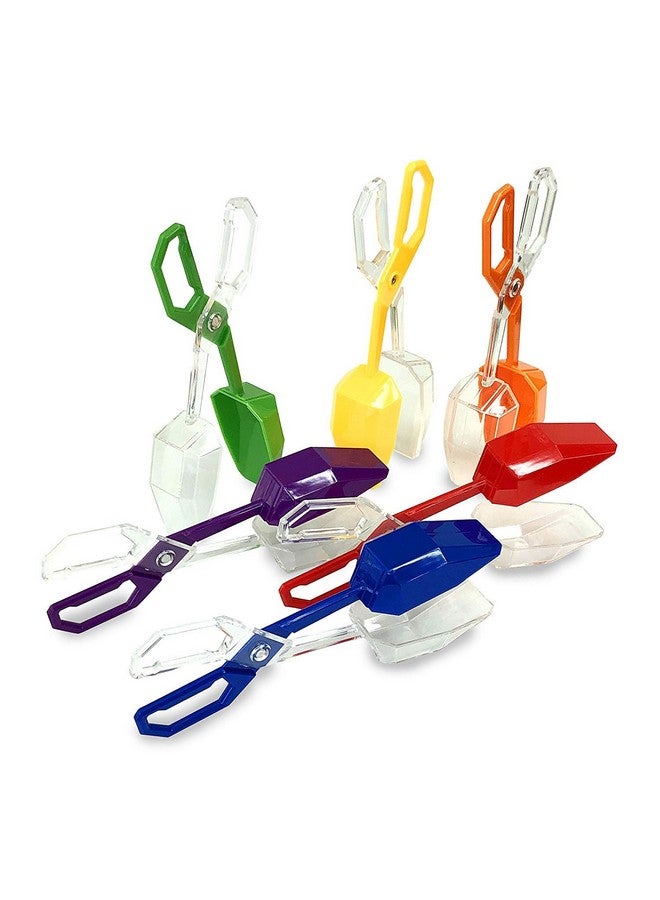 سكولزي مجموعة ملقط قوس قزح جامبو مكونة من 6 قطع من الألعاب والألعاب، المهارات الحركية الدقيقة، مغارف يدوية، أدوات تعليمية لفرز ألوان قوس قزح، تنمية المهارات للأطفال والرضع - Image 1