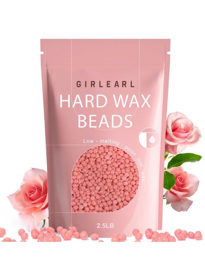 GIRLEARLE Hard Wax Beads For Hair Removal, 2.5Lb, Rose Oil Infused, Brazilian Bikini Wax For Women Men, Sensitive Skin, Full Body Legs Face Underarms Waxing Beads - Image 1