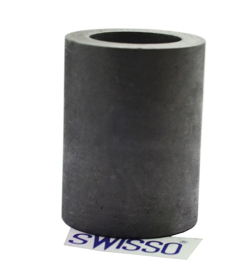 SWISSO 75 X 100MM Graphite Crucible Black Pack of 1 for Casting Melting Refining of Gold Silver Metals Scrap Jewellery for Jewellery Making Repair