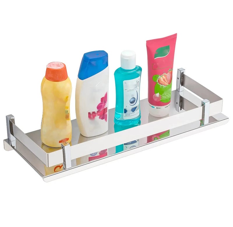 HANDY Bathroom Accessories Stainless Steel Bathroom Shelf with Wall Mount Bath Shelf Organizer 12 x 5 inch - Image 1