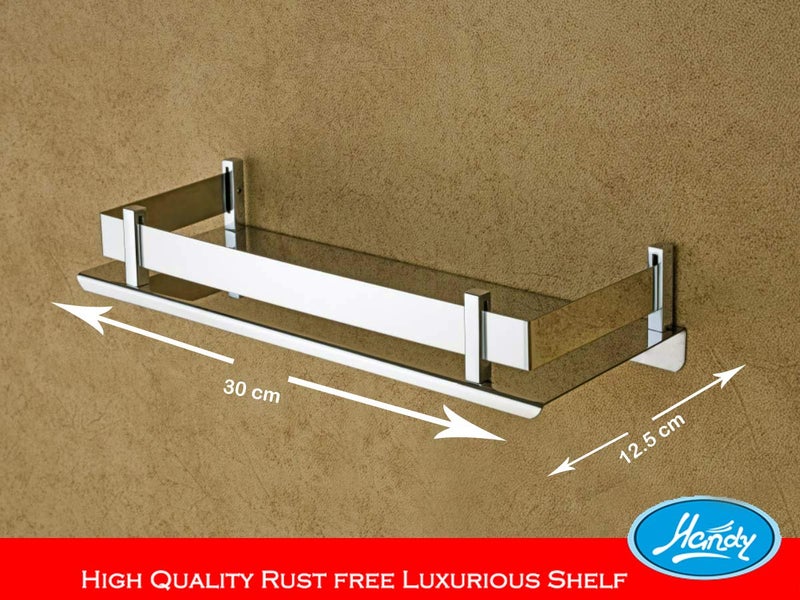 HANDY Bathroom Accessories Stainless Steel Bathroom Shelf with Wall Mount Bath Shelf Organizer 12 x 5 inch - Image 4