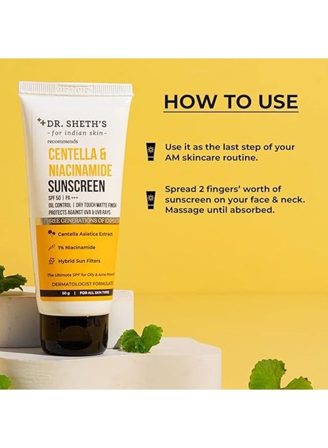 Dr. Sheth's Centella And Niacinamide Sunscreen Spf 50 Pa+++ 50G - Image 4