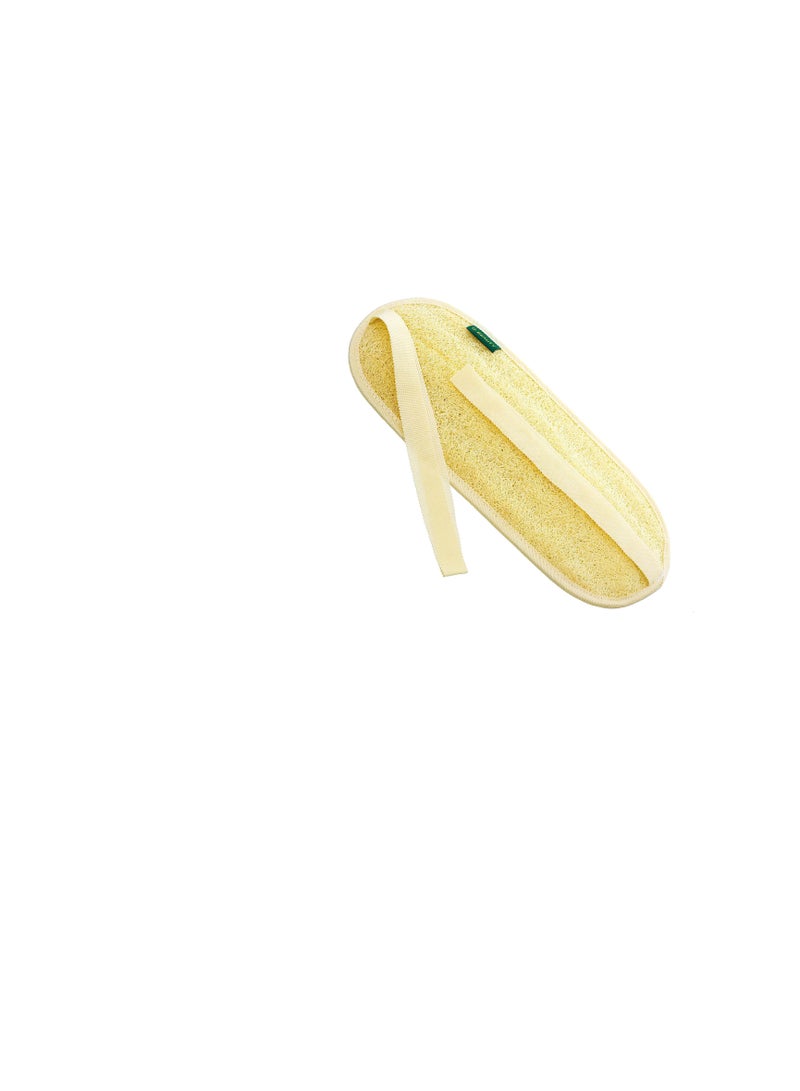 G-Beauty GBY-019 Natural Oval Double Face Massage Loofah With Fabric Handle For Bath Spa and Shower - Beige - Image 2