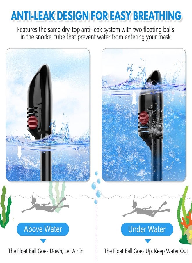 Delavala Snorkel Mask - Kids (Black - S/M) Full Face, Snorkeling Gear for Kids 2-14 with Camera Mount, 180 Degree Panoramic View Snorkeling Set Anti-Fog Anti-Leak with Safety Breathing System - Image 5