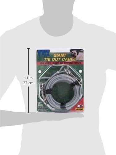 Coastal Pet Titan Giant Cable Dog Tie Out - Heavy-Duty Dog Tie Out Cable - Cable Tie Out for Dogs up to 150 lbs - Rust-Resistant Pet Tie Out Cable - Quality Dog Supplies - 30' - Image 3