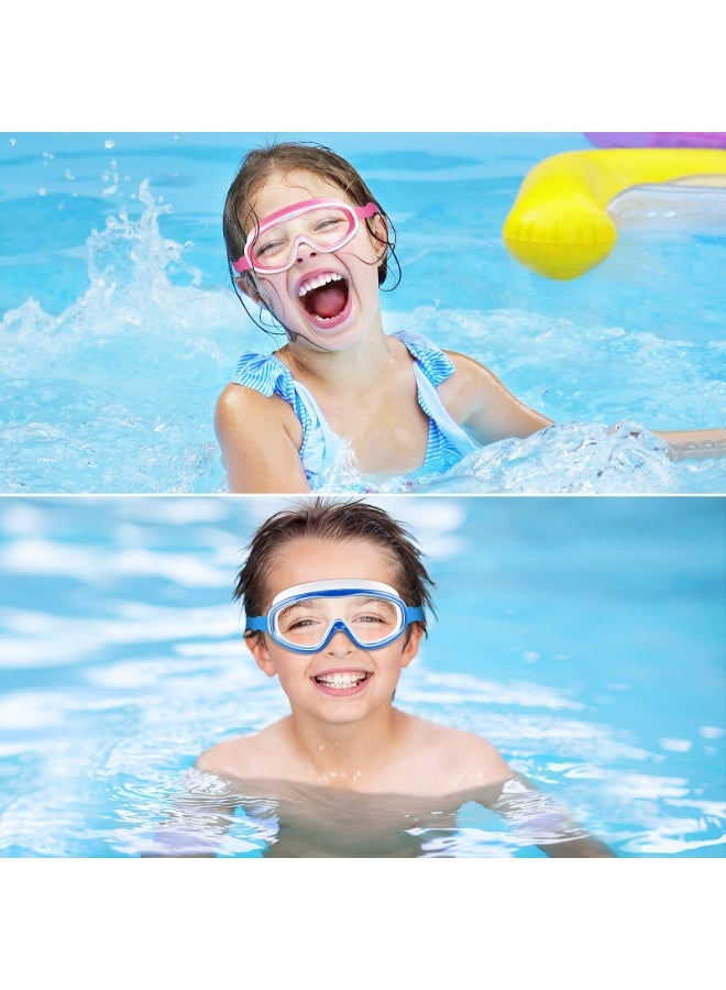 حزمة 2 لنظارات السباحة للأطفال في سن 3-15 سنة (مع قبعة السباحة) ، ومصانع الأذن ، ونظارات مضادة للضباب / الأشعة فوق البنفسجية للفتيان والبنات والأطفال الصغار (الوردي) - Image 4