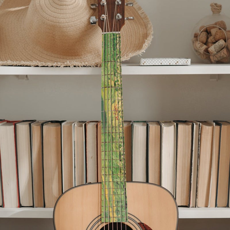 2 Sheets of Delicate Pattern Guitar Self-adhesive Stickers Guitar Fretboard Decals - Image 4