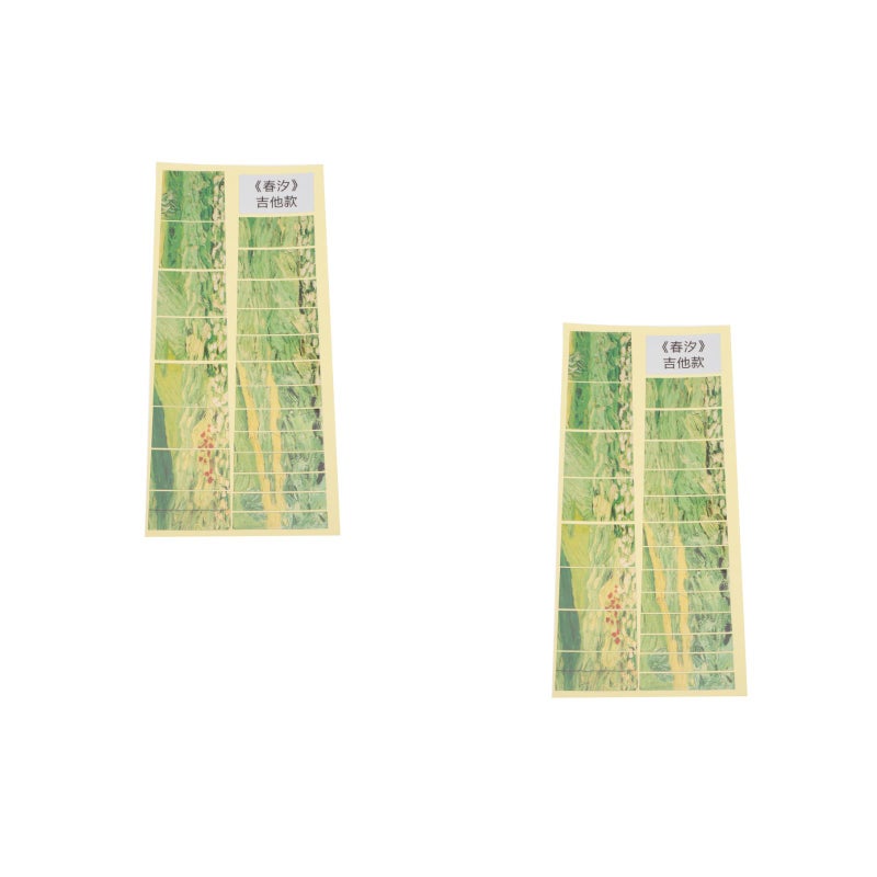2 Sheets of Delicate Pattern Guitar Self-adhesive Stickers Guitar Fretboard Decals - Image 1