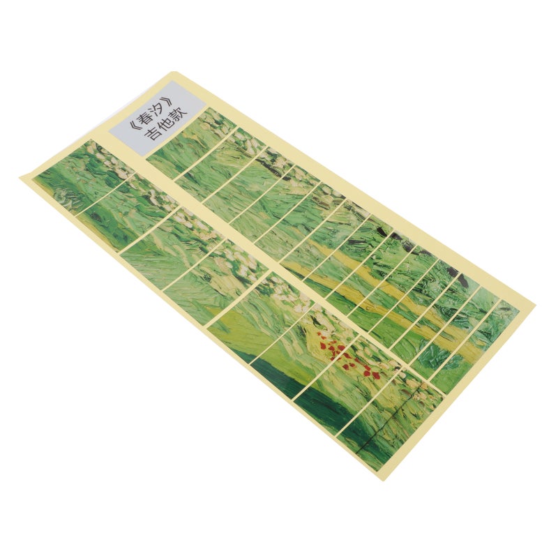 2 Sheets of Delicate Pattern Guitar Self-adhesive Stickers Guitar Fretboard Decals - Image 2