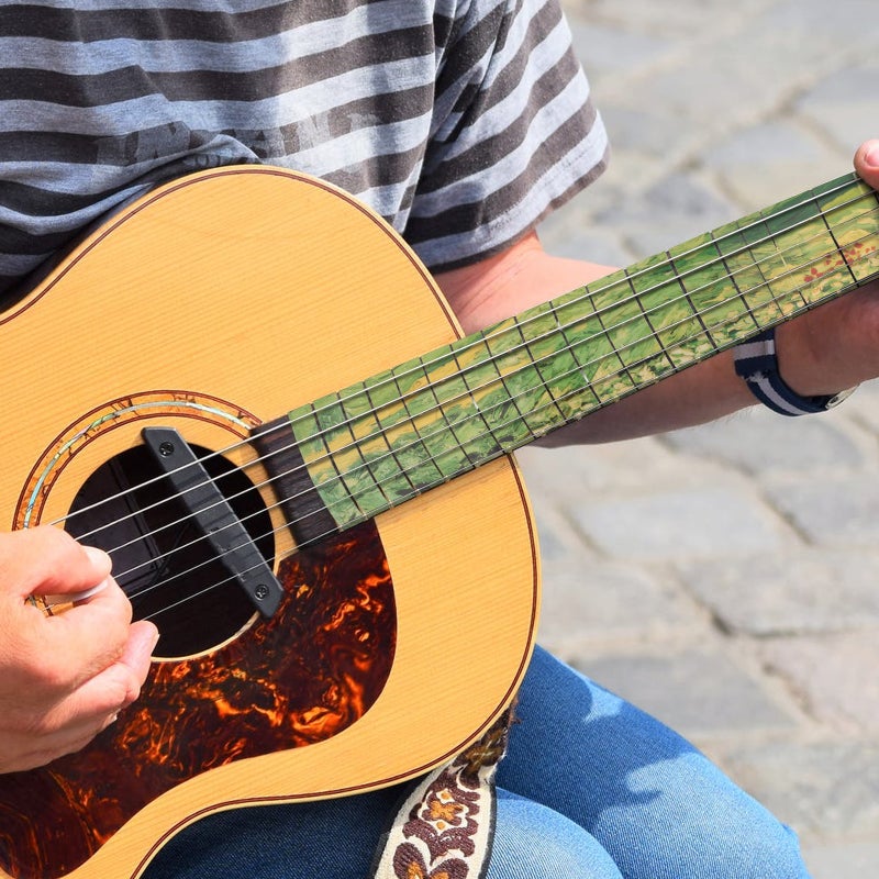 2 Sheets of Delicate Pattern Guitar Self-adhesive Stickers Guitar Fretboard Decals - Image 5