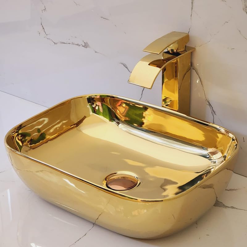 Clay Plus Wash Basin for Bathroom Tabletop Washbasin Ceramic Glossy Finish Countertop Vessel Sink Ideal for Bathroom Dining Hall Vanity - Image 3