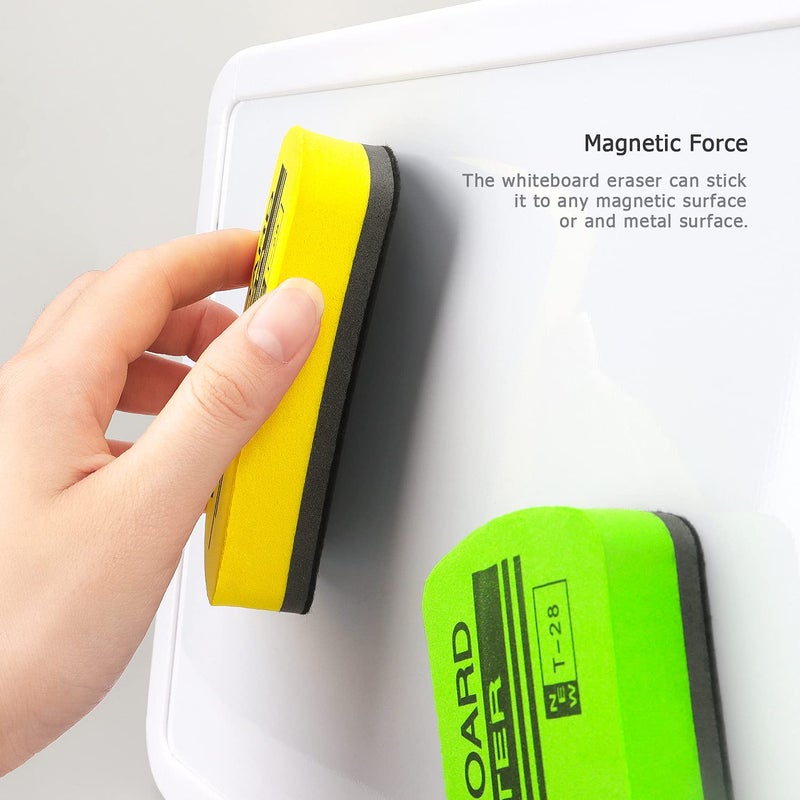 Hutou 6 Pack Dry Erase Eraser Magnetic Whiteboard Dry Erase Eraser for White Board, White Board Erasers for Kids Classroom, 6 Colors - Image 4