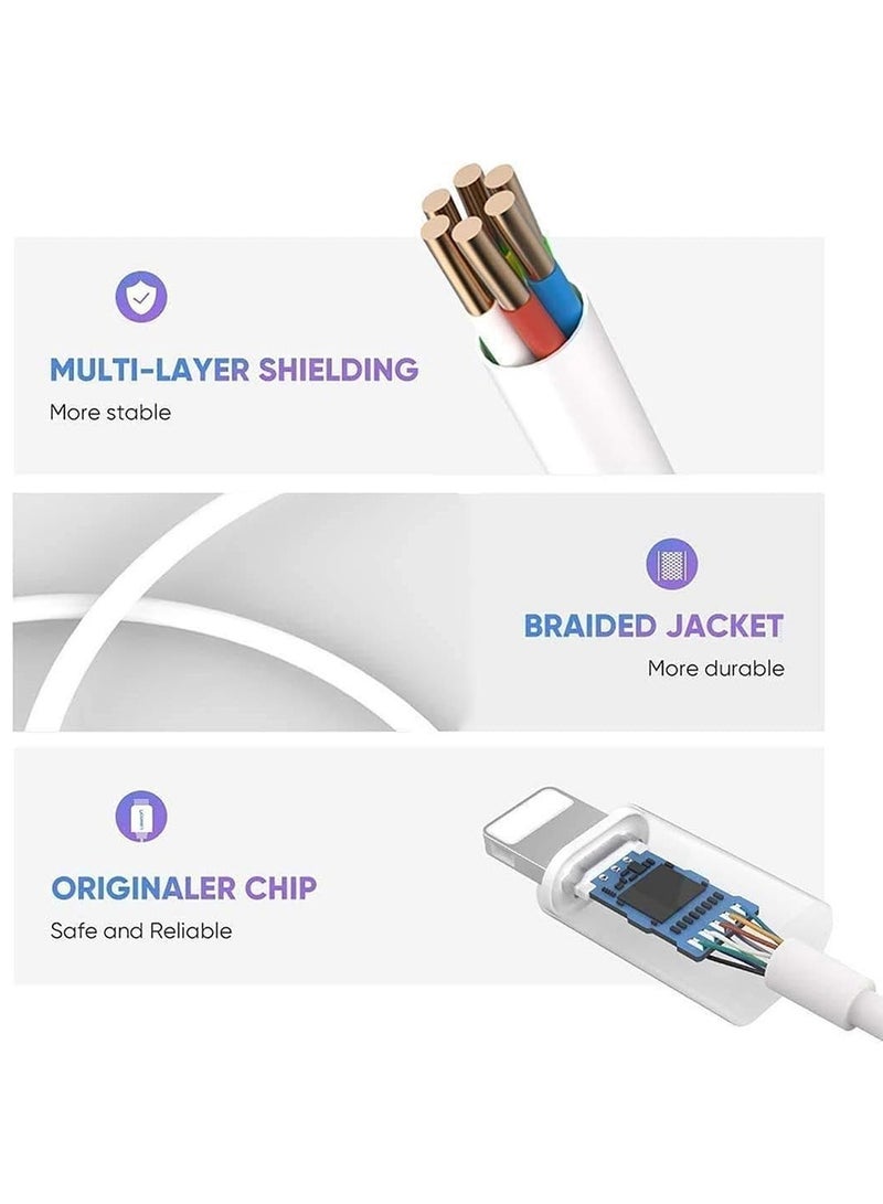 CATANES 2Pack Lightning to 3.5mm AUX Jack Adapter Cable for iPhone to Headphone Converter / White Colour - Image 5