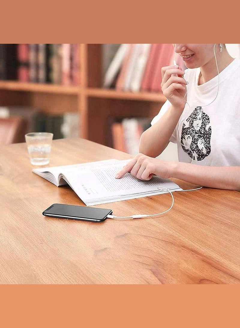 CATANES 2Pack Lightning to 3.5mm AUX Jack Adapter Cable for iPhone to Headphone Converter / White Colour - Image 3