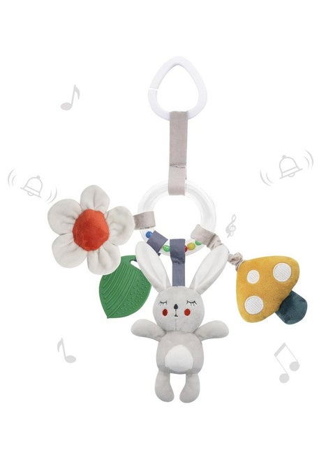 Baby Hanging Rattle Toys Soft Plush Activity Crib Stroller Car Seat Wind Chimes for 0 3 6 9 12 Months Infant