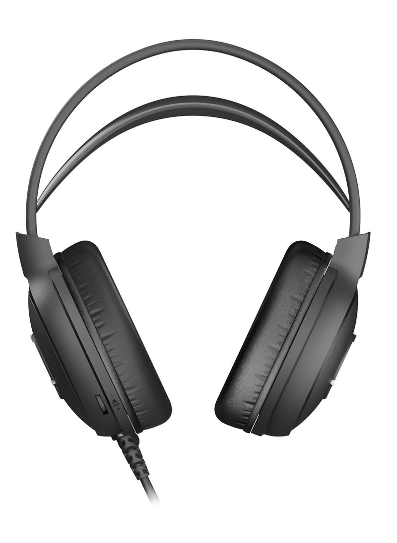 A4TECH Fstyler Neon Illuminate USB Stereo Headset FH300U, 7 Colour Led Backlit, Leather Ear Pads, High precision 50mm speaker, Active Noise Cancellation, Black  - Image 5