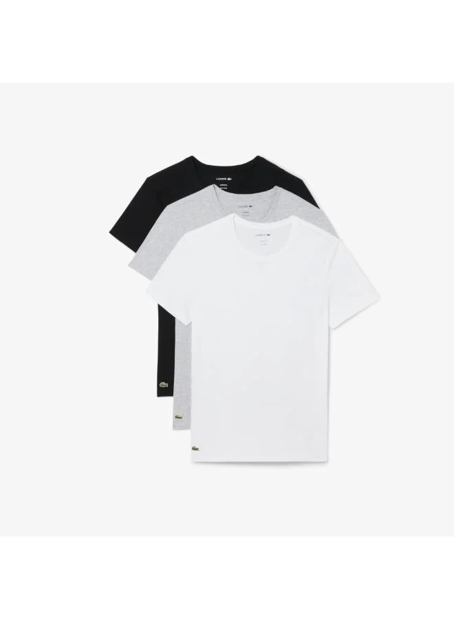 LACOSTE 3-Pack Cotton Crew Neck T-Shirts
