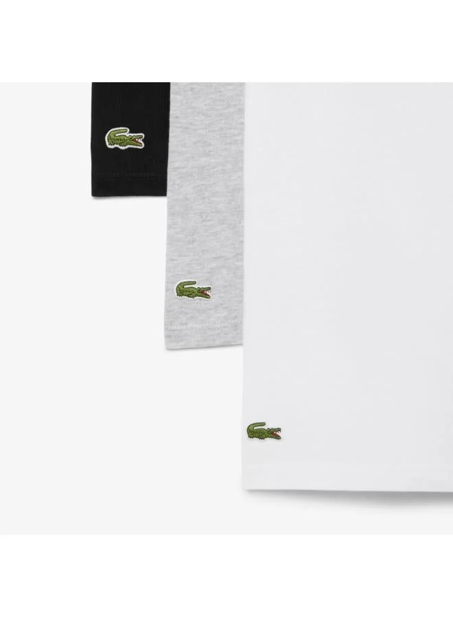 LACOSTE 3-Pack Cotton Crew Neck T-Shirts