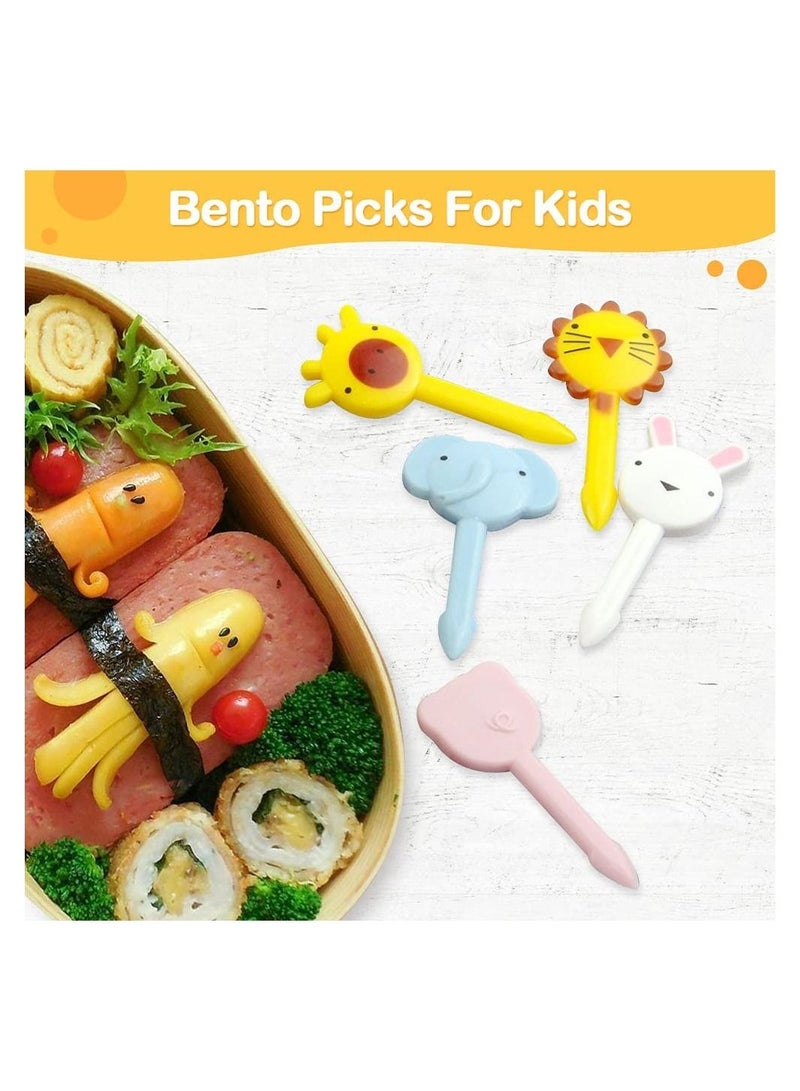 نيبمينينت Animal Food Picks for Kids, Cute Bento Fun Kids Box Toothpicks - Image 3