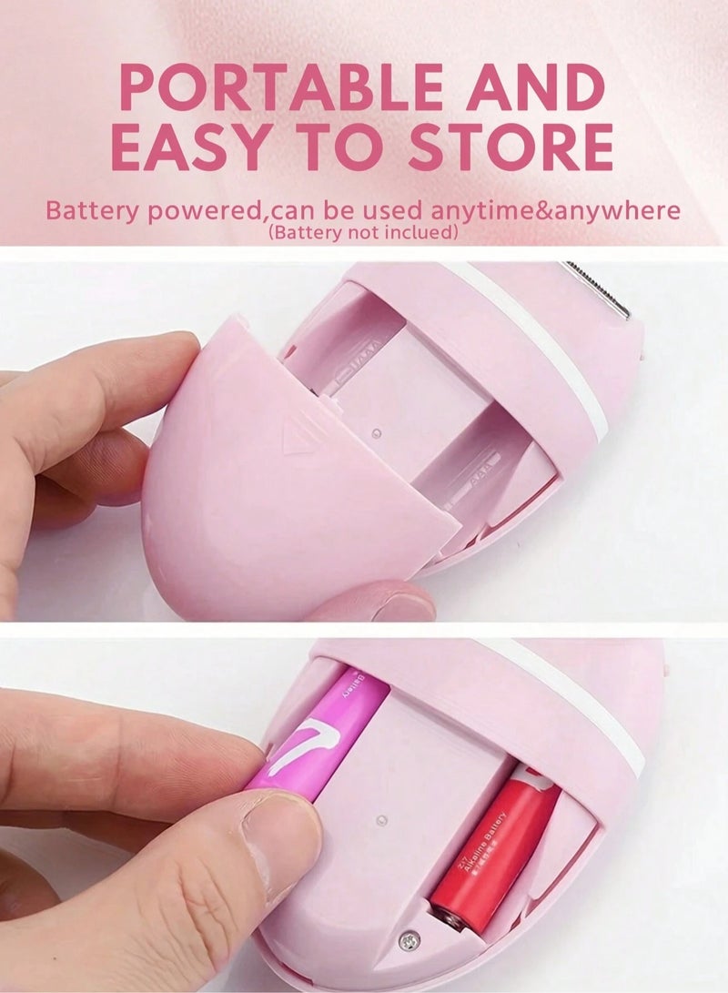 KHAJUL Epilator with Washable Head , Battery-Electric Wet and Dry, Painless and Multifunctional for Women (Pink) - Image 5
