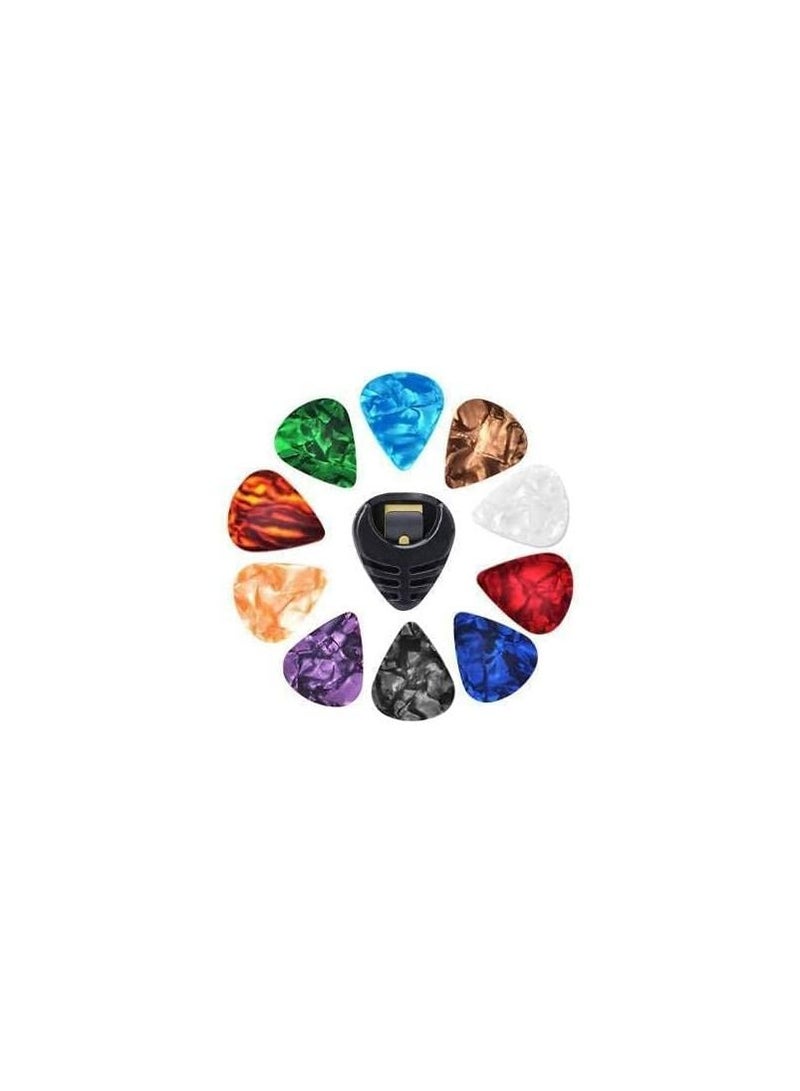 Megarya MUSTANG Guitar Picks & Guitar Pick Holder Easy to Paste on the Guitar Suitable for Acoustic Guitar Electric Guitar Bass Ukulele - Stick-on Holder + 10 Pcs Guitar Picks  - Image 4