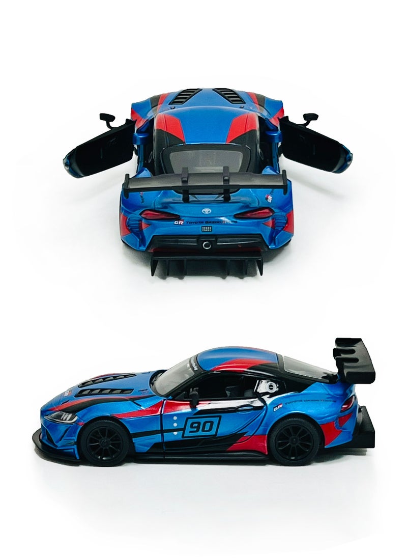 Kinsmart - Toyota GR Supra Racing Concept Car Die Cast Metal Doors Openable Pull Back Action Toy - Image 1