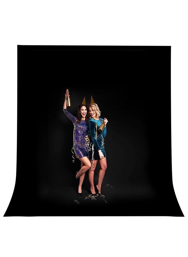 CPLIRIS 10x20ft Black Backdrop for Photography, Pure Polyester Black Photo Booth Backdrop Collapsible Black Screen Curtain with for Portrait Photoshoot, Party and Video - Image 1