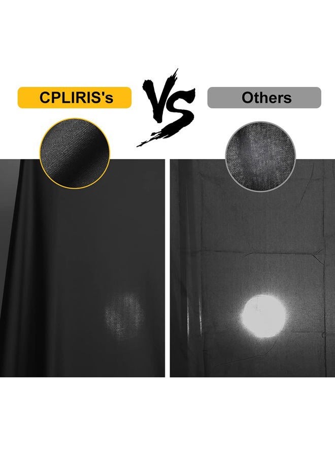 CPLIRIS 10x20ft Black Backdrop for Photography, Pure Polyester Black Photo Booth Backdrop Collapsible Black Screen Curtain with for Portrait Photoshoot, Party and Video - Image 3