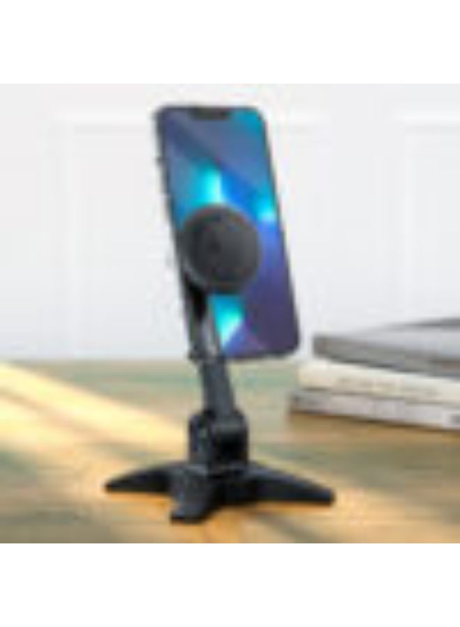 ACEFAST Desktop magnetic holder E11, Dual-Axis Adjustment, Six Strong N52 Magnets, 360° Rotation, Four-Corner Base - Black - Image 4